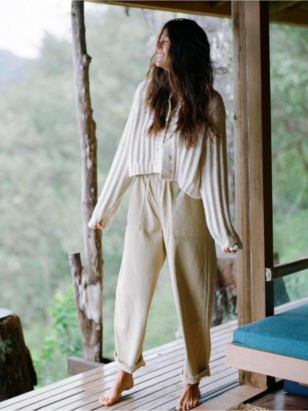 OZMA Juno pants in Putty Elastic-Waist Skirt or Pants sz XS NEW